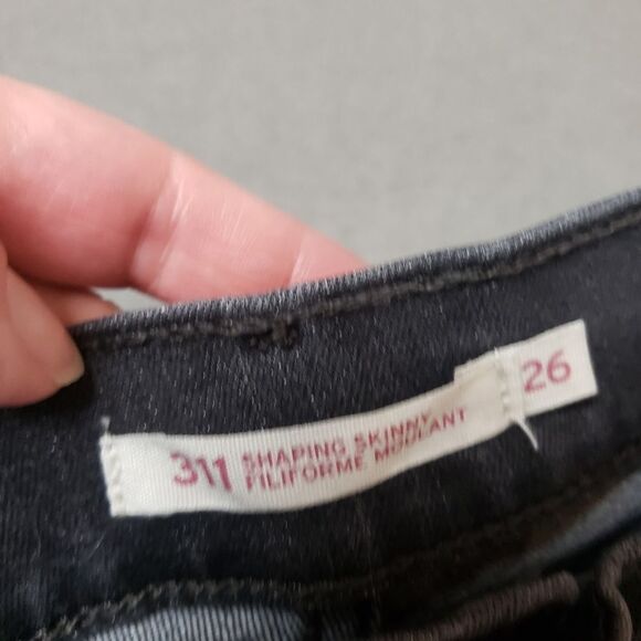 Levis shaping skinny 311 black jean denim size 26 - Picture 4 of 12